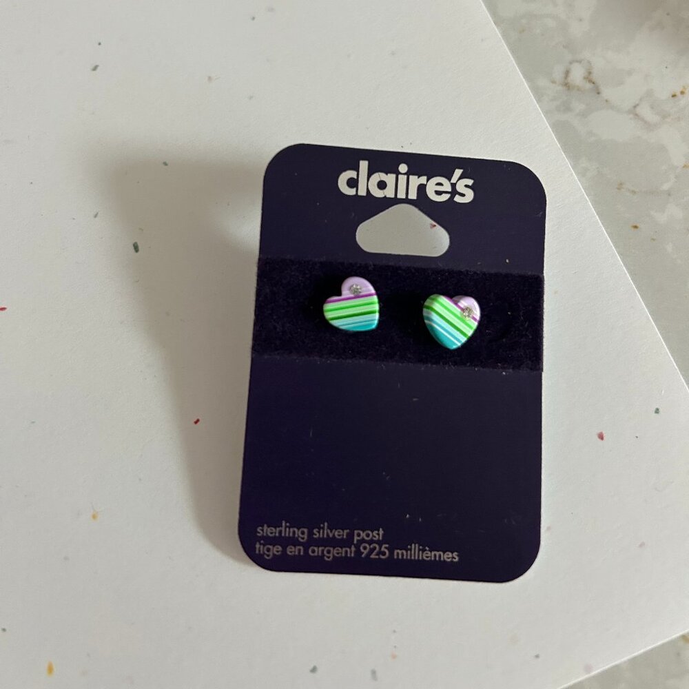 Claire's Heart earrings